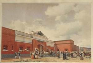 Het Kronstadt zee fort De Sint-Petersburg poorten, 1850