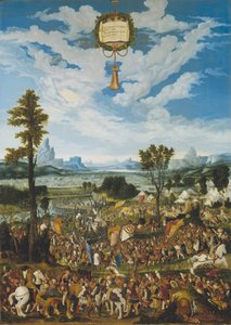 Horatius Cocles stopt het leger van koning Porsenna buiten Rome door Ludwig Refinger