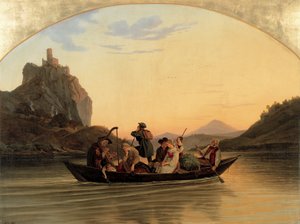 Kruising bij Schreckenstein door Ludwig Richter
