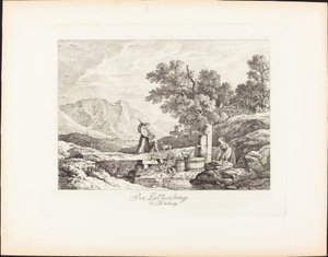 Der Lattenberg bij Salzburg (De Lattenberg bij Salzburg) door Ludwig Richter