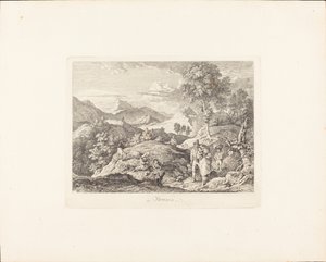 Olevano door Ludwig Richter