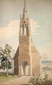 De gotische kapel bij Witzenhausen door Ludwig Sigismund Ruhl