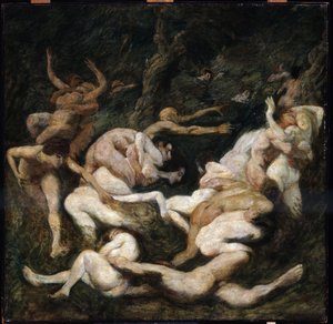 De ontvoering van vrouwen door Ludwig von Hofmann