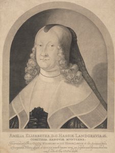 Amelia Elisabetha, landgravin van Hessen door Ludwig von Siegen