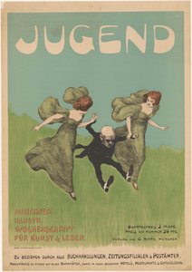 Affiche voor het tijdschrift Jugend door Ludwig von Zumbusch