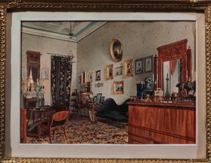 De studeerkamer van het huis van Michail Obreskov