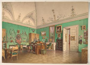 Interieur van de werkkamer van Groothertog Michaël Nikolajevitsj in Sint-Petersburg