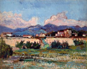 Huizen en tuinen in Ardenza, door Ulvi Liegi (1858-1939) door Luigi Levi