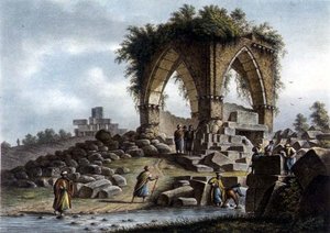 Fontein van Slangen, Syrië, uitgegeven door William Watts door Luigi (after) Mayer