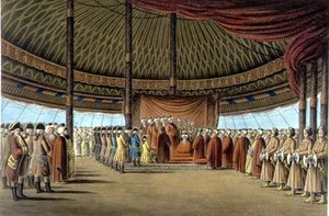 Het kamp bij Daud-Pascia, Roemenië, plaat II, uitgegeven door William Watts door Luigi (after) Mayer
