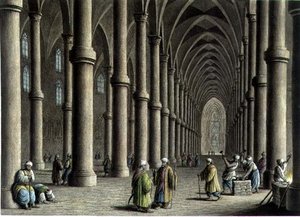 De kathedraal van Tortosa, uitgegeven door William Watts door Luigi (after) Mayer