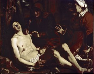 Sint Sebastiaan genezen door de heilige vrouwen door Luigi Miradori