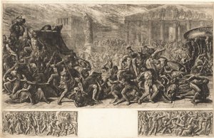 De Plundering van de Tempel in Jeruzalem, ca. 1838 door Luigi Ademollo
