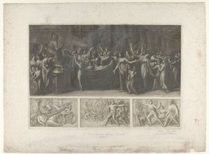 Vier scènes uit de Trojaanse oorlog door Luigi Ademollo