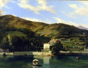 Villa aan het Comomeer door Luigi Ashton