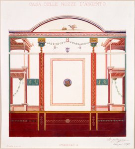 Muurschilderingen uit het Huis van de Zilveren Bruiloft, Pompeii, 1897