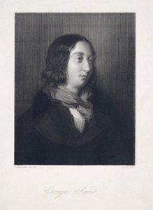 Portret van George Sand, uitgegeven 1837 (gravure)