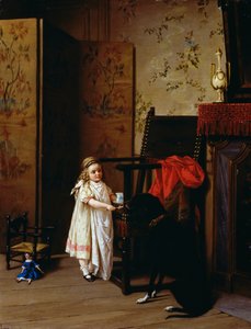 Ontbijt voor twee, door Luigi Crosio (1835-1915) door Luigi Crosio