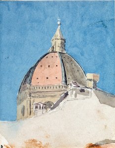 Koepel van de kerk Santa Maria del Fiore, Florence (aquarel) door Luigi Garibbo