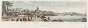 Panoramisch uitzicht op de stad Genua door Luigi Garibbo