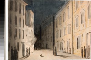 Perspectief van de Strada Nuovissima in Genua door Luigi Garibbo