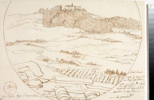 Uitzicht op Monte Senario nabij Florence door Luigi Garibbo