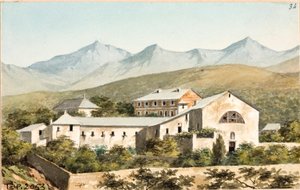 Uitzicht over het santuario Nostra Signora del Monte, Genua door Luigi Garibbo