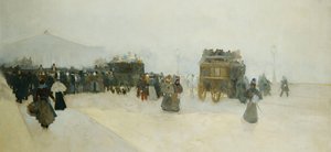 Place de la Concorde en het Palais Bourbon door Luigi Loir