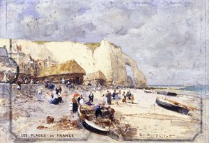 Het strand van Etretat