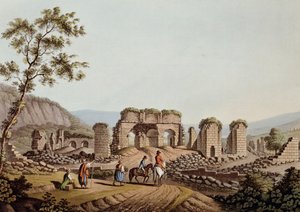 Overblijfselen van de tempel van Diana in Efeze door Luigi Mayer