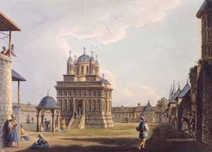 Santa Maria klooster, Griekenland 19e eeuw (gravure)
