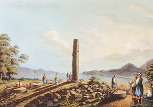 De resten van de Tempel van Hera in Samos door Luigi Mayer