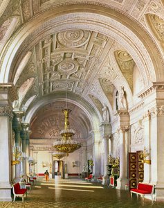 Uitzicht op de Witte Zaal in het Winterpaleis in St. Petersburg door Luigi Premazzi