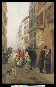 Een straat in Milaan, 1881