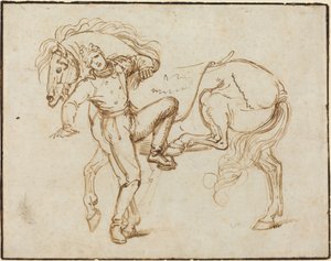 Ruiter die een Paard Beklimt door Luigi Sabatelli I