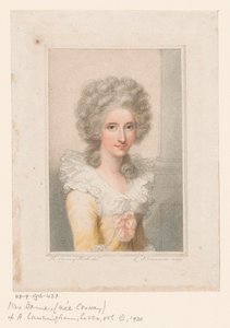 Portret van beeldhouwer Anne Seymour Damer door Luigi Schiavonetti