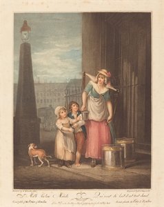 Melk onder Meisjes door Luigi Schiavonetti after Francis Wheatley