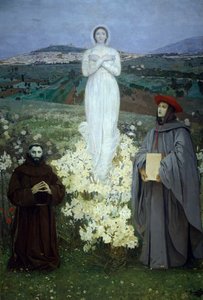 De verschijning van de Maagd aan St. Franciscus van Assisi en Bonaventura