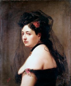 Portret van Elisabetta Galletti Gianoli, Italiaanse zangeres door Luigi Sorio