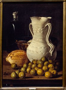 Kan, brood en kleine peren
