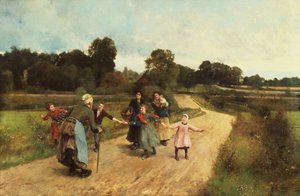 Ontmoeting met grootmoeder, ca. 1900