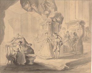 Dans in een Paleis door Luis Paret y Alcazar