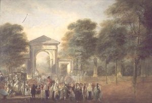 Promenade bij de ingang van de Botanische Tuin