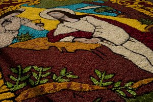 Heilige Week Surco Bloementapijt, Lima, Peru, 2015