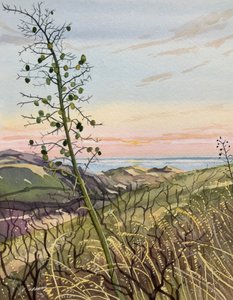 Kustlandschap bij zonsondergang door Luisa Millicent