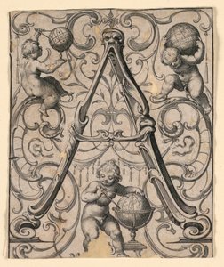 Paneel met de letter "A" uit het "Newes ABC Büechlein"