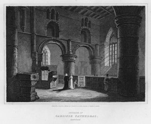 Interieur van Carlisle Cathedral, Cumberland (gravure) door Luke (after) Clennell