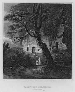 Warkworth Hermitage, Northumberland (gravure) door Luke (after) Clennell