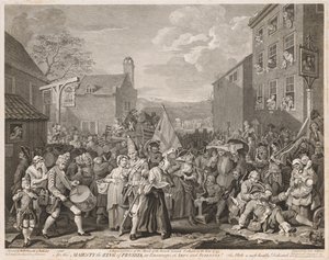 Mars naar Finchley in het Jaar 1746 Na Hogarth, 1750 door Luke Sullivan