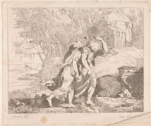 Deucalion en Pyrrha na de zondvloed door Lydia Bates